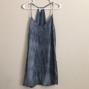 Blue tyedye casual summer dress